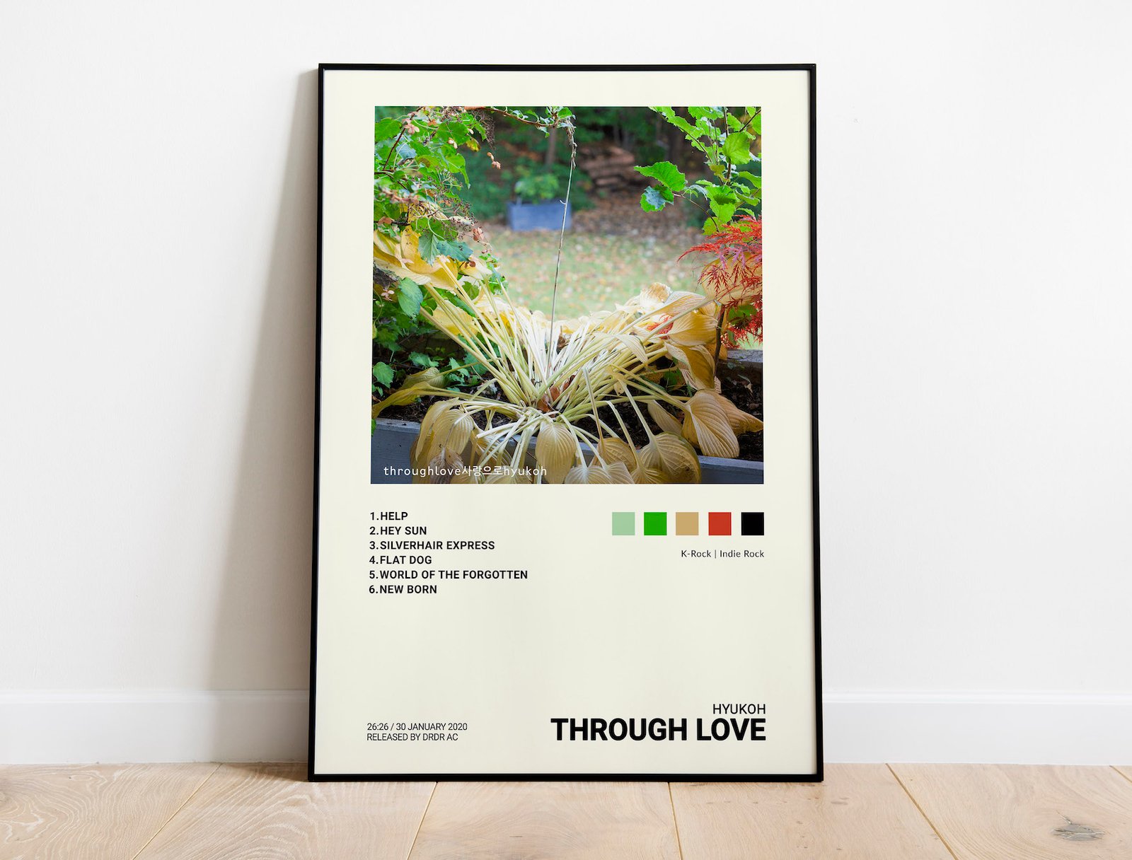 Hyukoh - Through Love, KPOP, KROCK, Indie Album Cover Poster